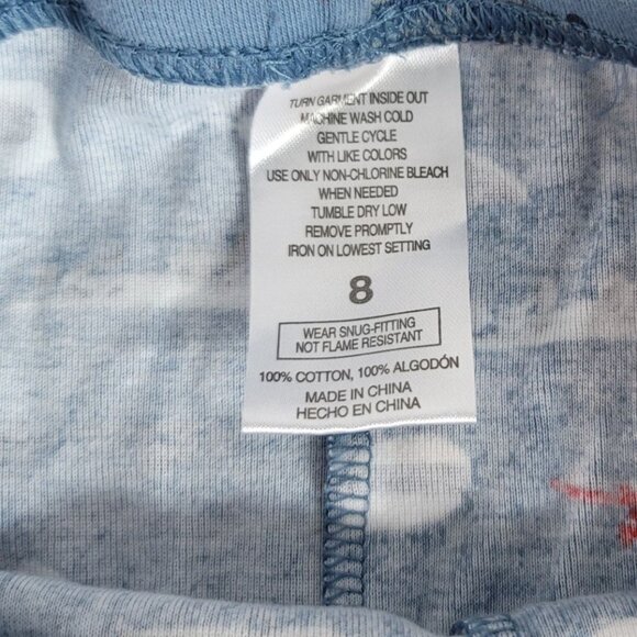 2/$15 Saint Eve Kids Skater 3 PC PJ Set Blue Size 8 Pants 2 Short Sleeve Shirts - Picture 10 of 11